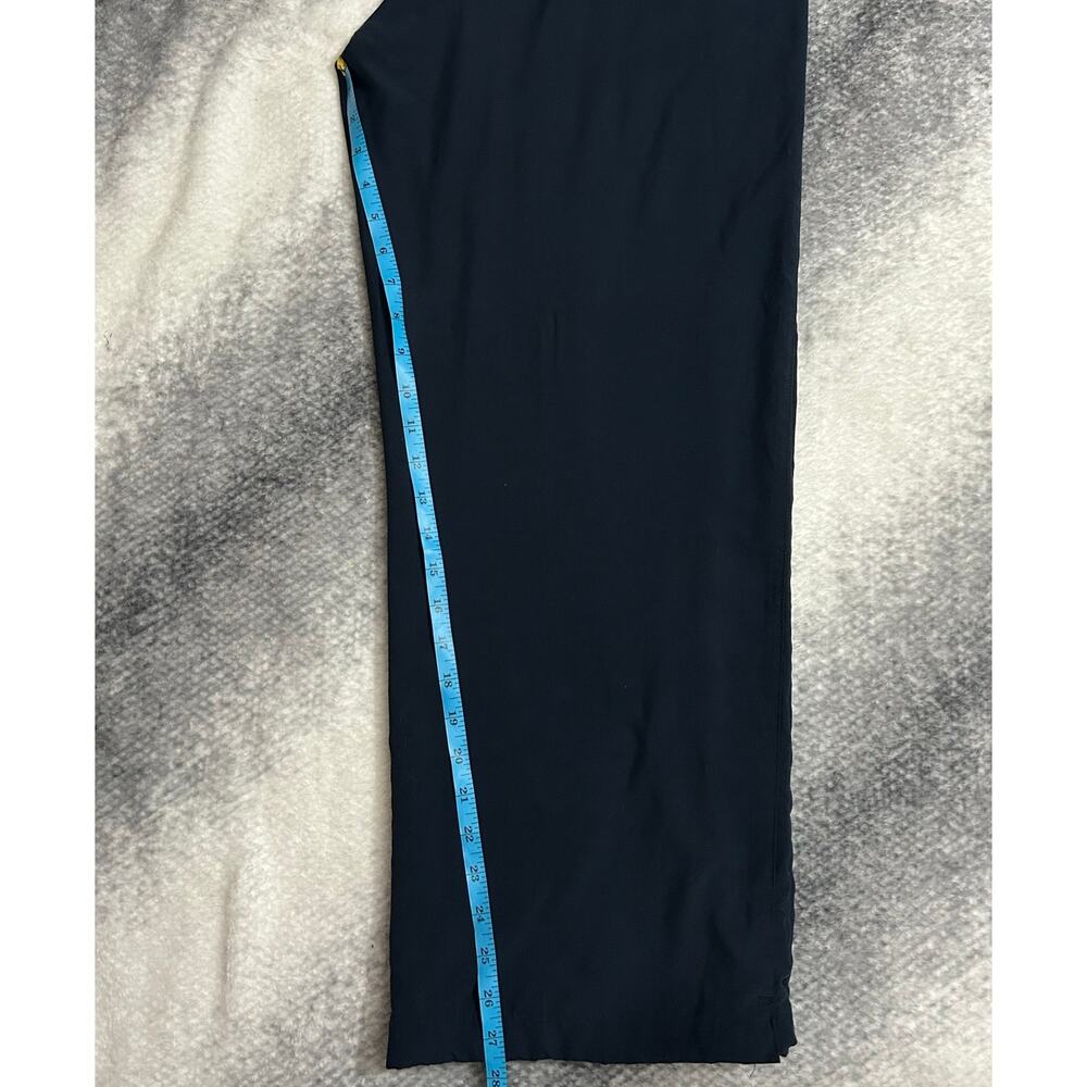 Nike Y2K Women Nylon Lined Track Straight Leg Sweatpants Navy Blue Large 12 - 14 - Picture 7 of 8